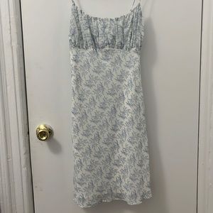 Blue and white dress